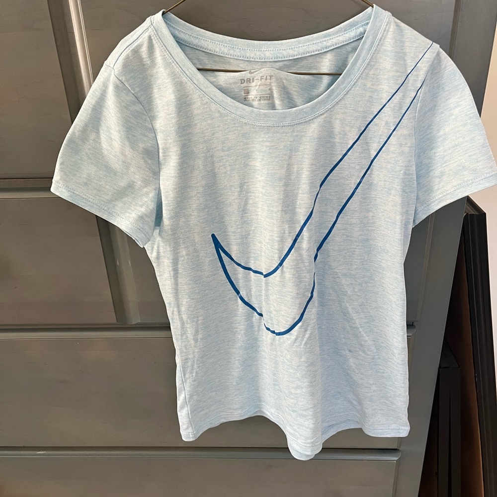 Nike Kids Sky Blue Swoosh Tee